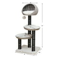 thumbnail image 2 of PetPals 50"H 4-Lvl Cat Tree with 3 Handwoven Basket Perches, Paper Rope Scratching Posts. Grey, 2 of 9