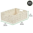 thumbnail image 4 of mDesign Woven Farmhouse Kitchen Pantry Food Storage Basket Box, 6 Pack, White, 4 of 8