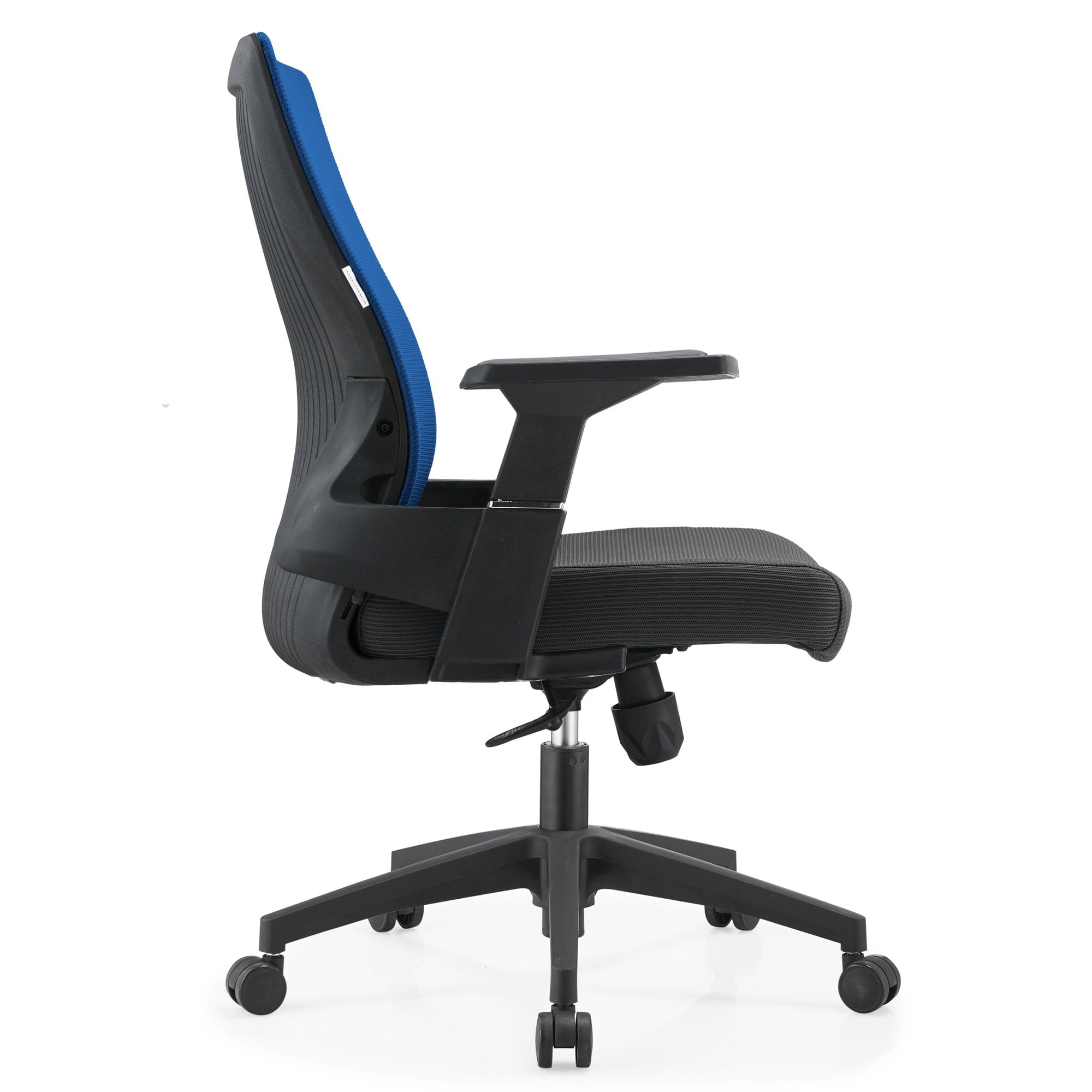 LeisureMod Brio Modern Office Chair Ergonomic Lumbar Support Computer Chair Adjustable Desk Chair with 360 Degree Swivel and Tilt in Blue