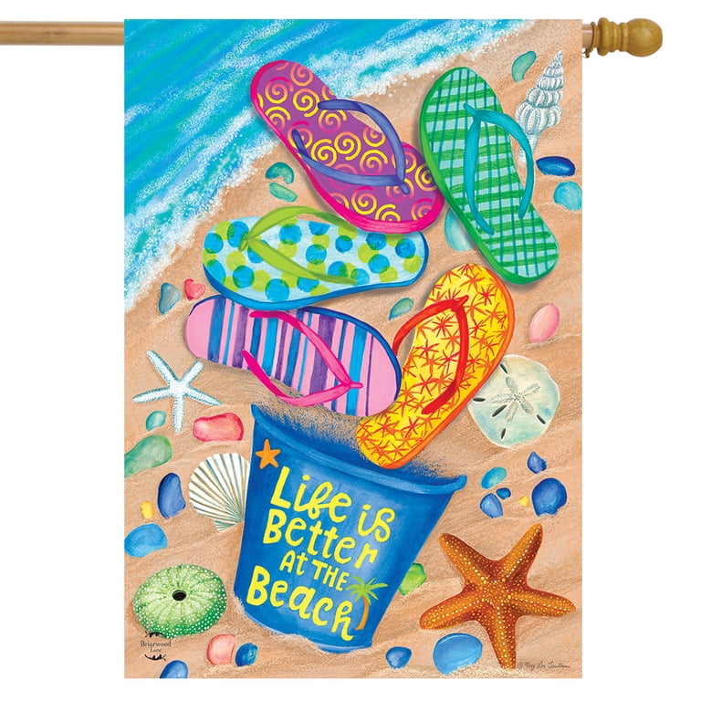 Fun In The Sun Flip Flops Summer House Flag Pool | Desertcart Fun In The Sun Flip Flops Summer House Flag Pool | Desertcart