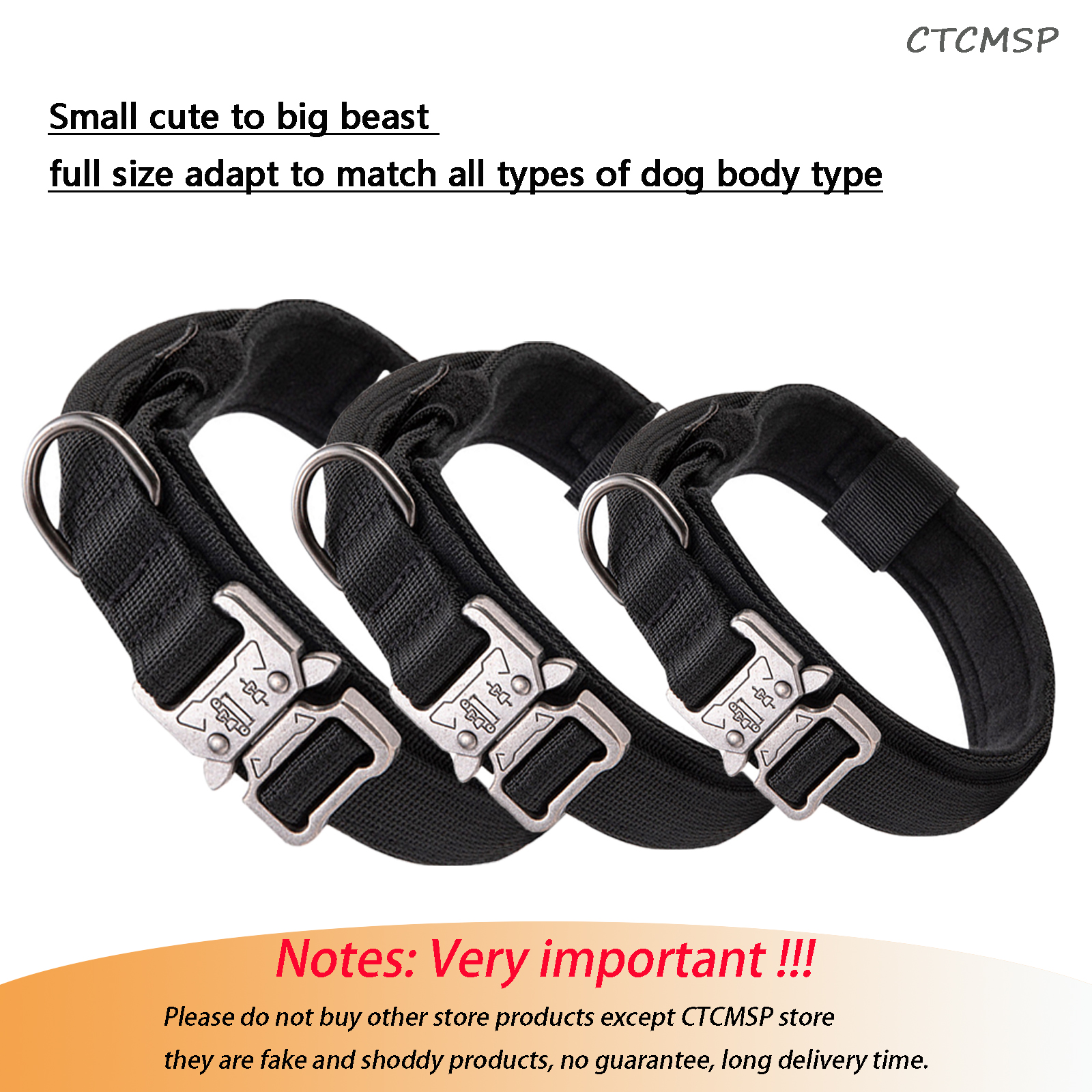 CTCMSP Adjustable Training Nylon Dog Collar photo 4