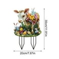 thumbnail image 2 of Deeceymbur Easter Garden Stake Rabbit Decoration for Outdoor Yard Spring Home Decor Vintage Style Bunny Ornament for Lawns and Pathways, 2 of 6