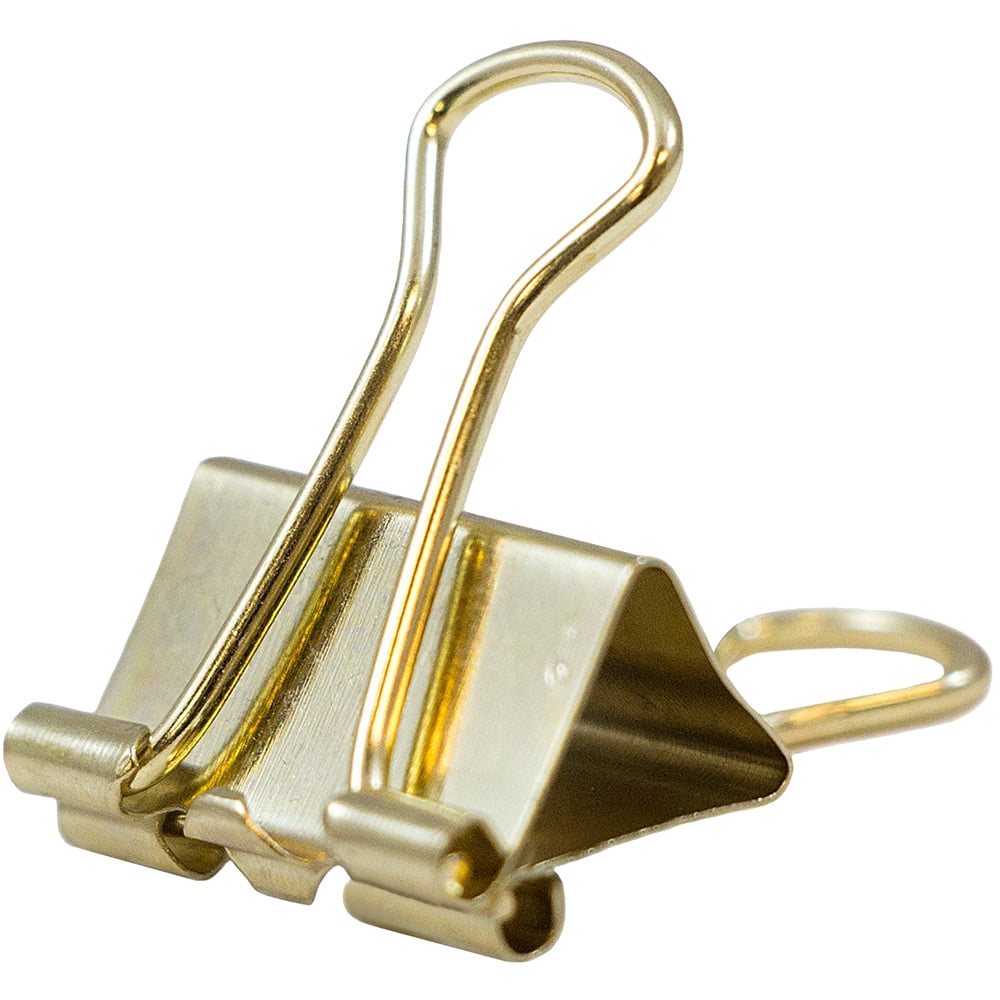 small gold binder clips
