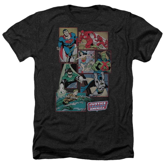 Dc - Justice League Boxes - Heather Short Sleeve Shirt - X-Large