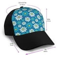 thumbnail image 2 of Naloa Daisies Flowers Adult adjustable Print Baseball Hat, Patchwork curved brim baseball capfor Men and Women, One Size, 2 of 5