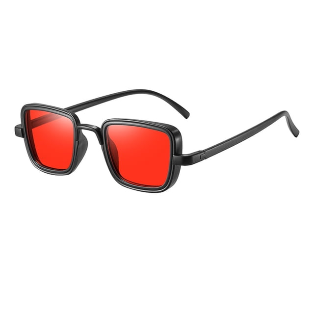 1 par de gafas de sol de moda gafas de sol de verano al aire libre sombras de playa creativas anteojos ropa decoración para hombres niños (C03, rojo)