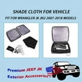 thumbnail image 4 of Fit For 2007 2008-2017 Jeep Wrangler JK JKU 4 Door Sunshade Mesh Shade Top Cover, 4 of 5