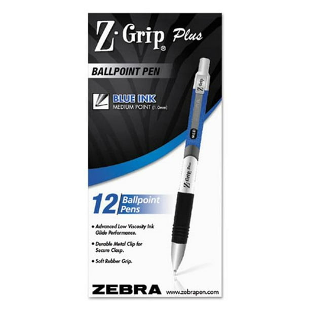 Zebra Pen Corporation 25520 ZGrip Plus Retractable Ballpoint Pen, Blue