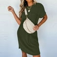thumbnail image 6 of Womens Plus Short Sleeve T-Shirt Dress With Pocket Loose Casual Dress，Sizes S-XXL, 6 of 6
