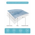 thumbnail image 5 of Quilts Twin Size Bedding Set, Blue Grey Ombre Lightweight Quilted Comforter, Vintage Shabby Gray Abstract Art Soft Reversible Bedspread Coverlet with Pillow Covers for All Season, 68" x 86", 5 of 7