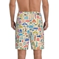 thumbnail image 3 of Bixox Men's Famous Places printed lightweight casual shorts, soft sleep shorts with pockets., 3 of 7