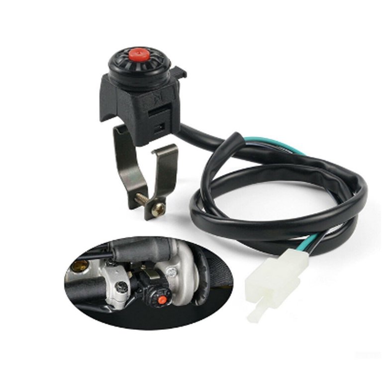 Universal 7/8" 22mm Handlebar Kill Switch Button, Red Push Button ...