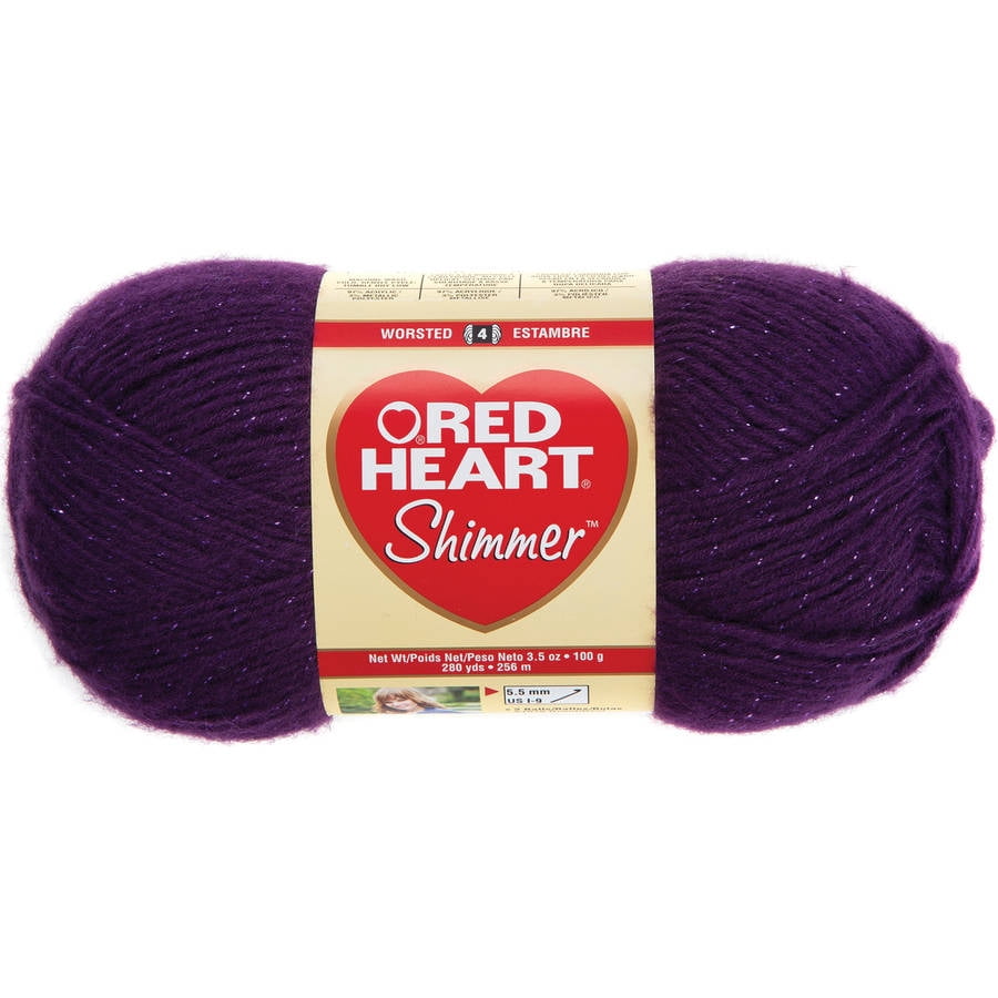 Red Heart Shimmer Yarn, Available in Multiple Colors