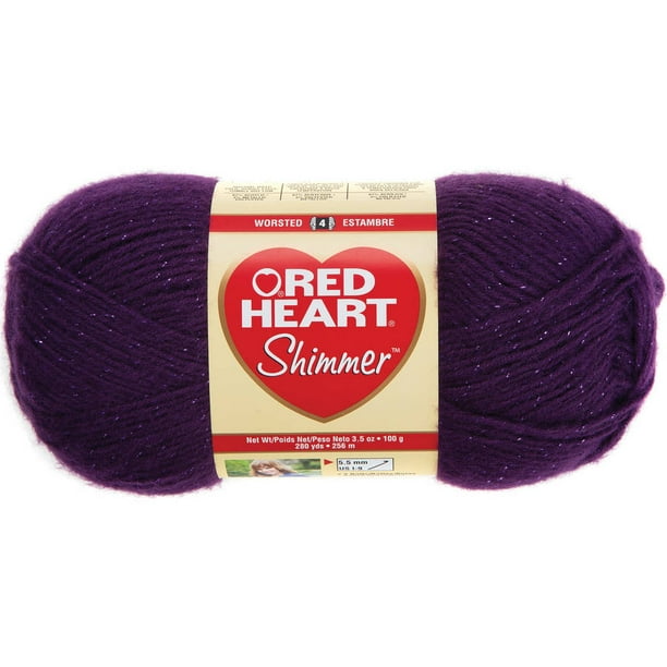 Red Heart Shimmer Yarn, Available in Multiple Colors