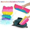 thumbnail image 3 of Big Jumbo Pop Its It Fidget, gigante Mega Push Bubble Popit Poppet Popper Figet, gran enorme Rainbow Poppit Pop-It Popet Game Sensory Figette para niños adultos (mariposa) Ormromra WMCH-287, 3 of 7