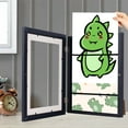 thumbnail image 5 of ATOBART Kids Art Frames, 8.5×11" Front Opening Kids Artwork Frames, Changeable Picture Storage Frames, Crafts Painting Art Display Stand (2PK Black), 5 of 9