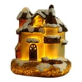 thumbnail image 1 of Resin Christmas Scene Houses  LED Lighted Christmas Village Houses with Warm Light  Christmas Ornament for Desktop Decor  Button battery(included) 3.54*2.95*4.3Inch, 1 of 5