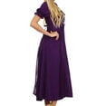 thumbnail image 3 of Sakkas Bridget Renaissance Dress - Purple - 1X/2X, 3 of 6