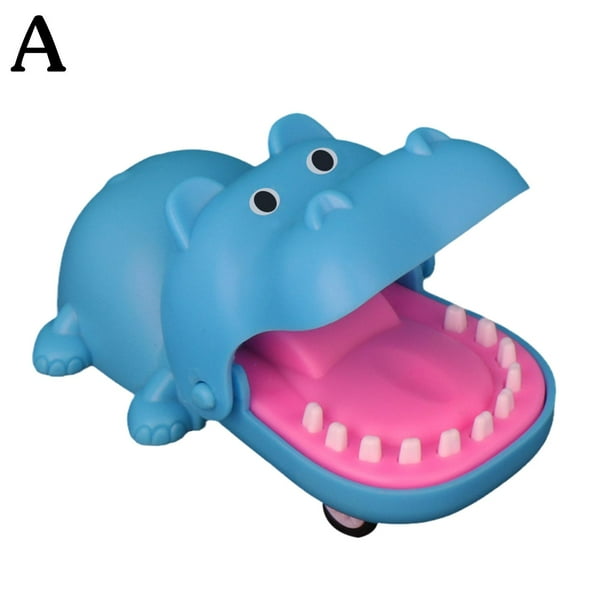 Children's Crocodile Mouth Pull Back Toy Press Teeth And Bite Fingers Mini Cartoon Hippo Animal Q6I8 Children's Crocodile Mouth Pull Back Toy Press Teeth And Bite Fingers Mini Cartoon Hippo Animal Q6I8