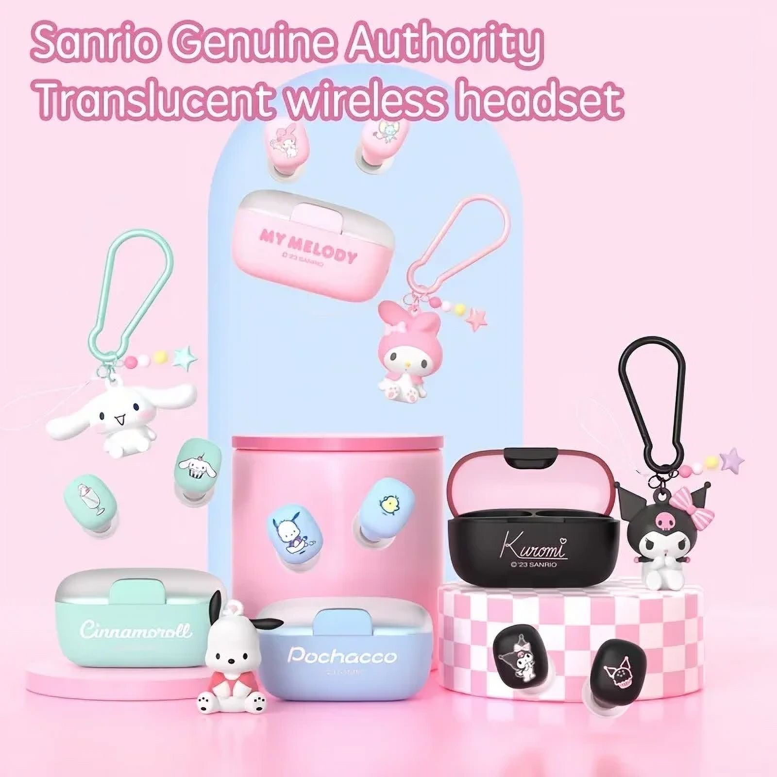 Sanrio Hello Kitty Kuromi Bluetooth Earbuds Cinnamoroll Melody Wireless Headphones Gifts