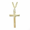 thumbnail image 2 of Singer 1-3/8 Inch Two-tone 14KT Gold Plated Over Sterling Silver Crucifix Necklace, 2 of 2