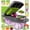 Grey/Transparent, variant on MÜELLERHOME Vegetable Chopper, 10-in-1 Chopper Vegetable Cutter, Food Chopper with Container, Multifunctional Vegetable Cutter with 8 Blades, Mandoline Slicer, Dicer & Grater, Black