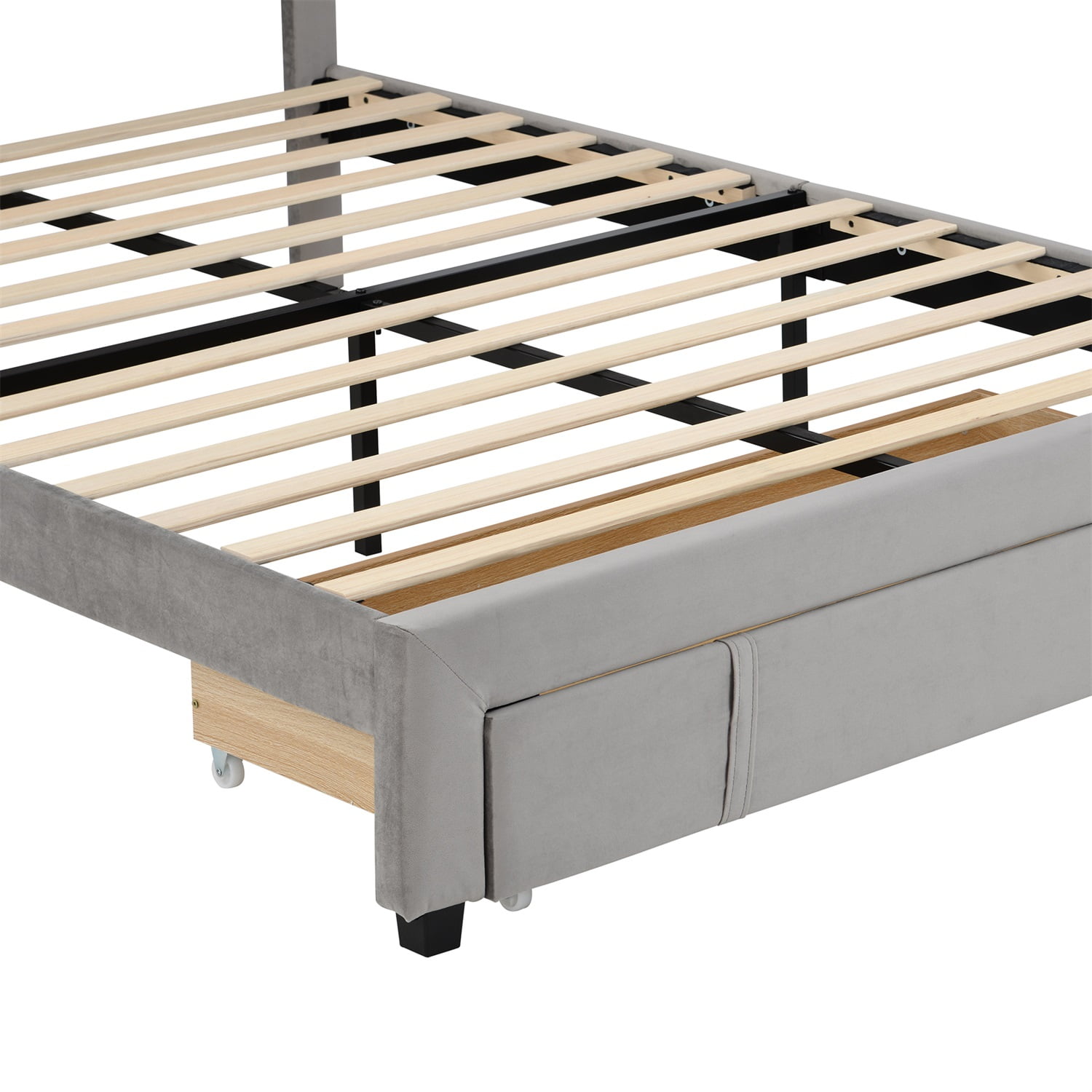 Kadyn Platform Storage Bed with Drawers, Queen Bed Frame with Headboard, Upholstered Platform Bed, No Box Spring Needed, Gray&Queen Kadyn Platform Storage Bed with Drawers, Queen Bed Frame with Headboard, Upholstered Platform Bed, No Box Spring Needed, Gray&Queen