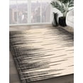 thumbnail image 2 of Ahgly Company Indoor Round Abstract Coffee Brown Abstract Area Rugs, 7' Round, 2 of 6