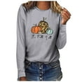 thumbnail image 1 of Staron Chandails à Manches Longues pour Femmes Mode d'Automne It's Fall Yall T-Shirts Hauts Chic Décontracté Citrouille Graphique Col Rond Hauts Tendance Blouse Basique Cadeaux de Noël pour Maman, 1 of 3