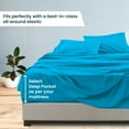thumbnail image 5 of 400 Thread Count 4 Pcs Sheet Set Deep Pocket 18 Inch 100% Egyptian Cotton Color Turquoise Size Twin, 5 of 5