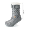 thumbnail image 3 of Gustave Women Fuzzy Slipper Socks with Grippers Non Slip Fleece Lined Thick Plush Slipper Socks Winter Warm Fluffy Soft Cozy Home Socks Christmas Gifts "Gray", 3 of 7