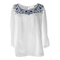 thumbnail image 1 of Blusa George Talla 42 Estampado Pecho Corte Plus Blanco, 1 of 4