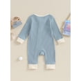 thumbnail image 4 of Bagilaanoe Newborn Baby Girl Boys Fall Jumpsuit Long Sleeve Bodysuit 3M 6M 12M 18M Infant Zipper One Piece Romper, 4 of 9