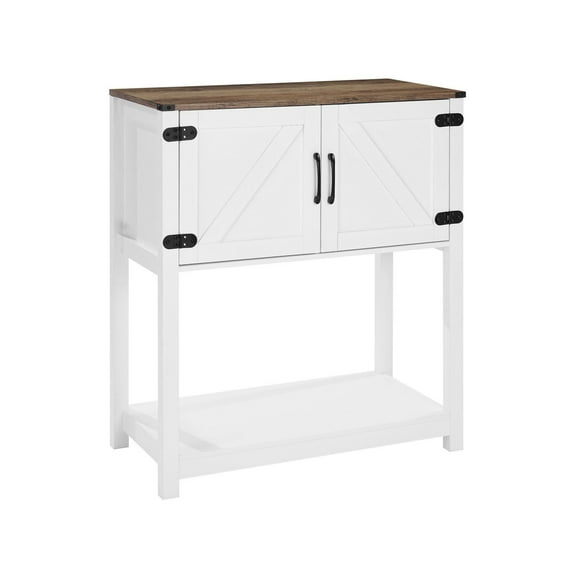 Coffee Bar Cabinet with Storage & Magnetic Doors - 31.5 Inch Farmhouse Buffet for Entryway