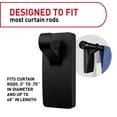 Command Matte Black Curtain Rod Hooks, 2 Hooks, 4 Adhesive Strips