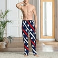 thumbnail image 6 of Lsque Patriotic Star Print Men's Pajama Pants, Lounge Pant - Comfortable Home Wear,Elastic Waistband, Stylish Design-X-Large, 6 of 9