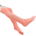 thumbnail image 2 of Esaierr Kids Girls Knee High Socks Spring and Fall Socks Solid Color Wide Vertical Strip Mid-Tube Socks for 3-12Y, 2 of 7