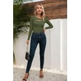 thumbnail image 6 of Vafful Womens Tops T-Shirts Short Sleeve Fashion Summer Fall Clothes One Piece Cutout Tops Long Sleeve Ribbed Slim Fitted Shirts Tee Tshirts S-XL, 6 of 8