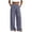 Navy15, variant on Karymi Linen Pants Women Elastic High Waist Plaid Wide Leg Pants, Casual Checkered Trousers with Side Pockets, Lightweight Palazzo Pants Running Shorts for Women