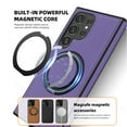 thumbnail image 6 of Dteck for Samsung Galaxy S24 Ultra Case PU Leather, for S24 Ultra Case Magnetic Compatible with MagSafe Ring Stand & Kickstand for Samsung S24 Ultra Phone Case,Purple, 6 of 6
