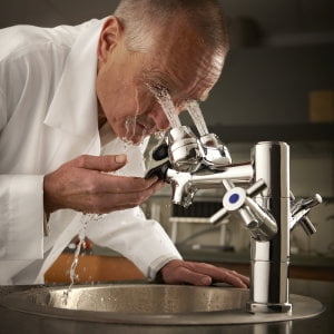 Speakman SEF-1850 Eyesaver Single-Post Laboratory Faucet with Integrated Emergency Eyewash Chrome