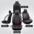 thumbnail image 4 of Front Seat Covers Fit for Toyota Avalon 2001-2022,Breathable Faux Leather Front Car Seat Covers,Waterproof Anti-Slip Wear-Resistant & Easy to Clean Seat Covers (Black&Red, Front Seat), 4 of 7