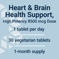thumbnail image 5 of Life Extension High Potency Optimized Folate – L-methylfolate – Folic Acid, 8500 mcg DFE – Heart & Brain Support, Healthy Homocysteine Levels – Gluten-Free, Non-GMO, Vegetarian – 30 Tablets, 5 of 10