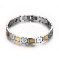 thumbnail image 4 of Bracelet Magnétique en Acier Titane Protection contre les Radiations Bracelets en Zircon pour Hommes, 4 of 4