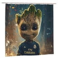 thumbnail image 1 of Cortina de ducha Baby Yoda, opaca, para baño, impermeable, resistente al moho, bloquea la privacidad, probador, patrón de impresión fina con arte de patchwork, 60 x 72 pulgadas, talla única., 1 of 8
