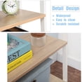 thumbnail image 3 of JJS Industrial 4-Tier Bookshelf, Freestanding Rustic Display Bookcase Storage Rack Shelf Plant Stand for Living Room Home Office, Oak/White, 3 of 7
