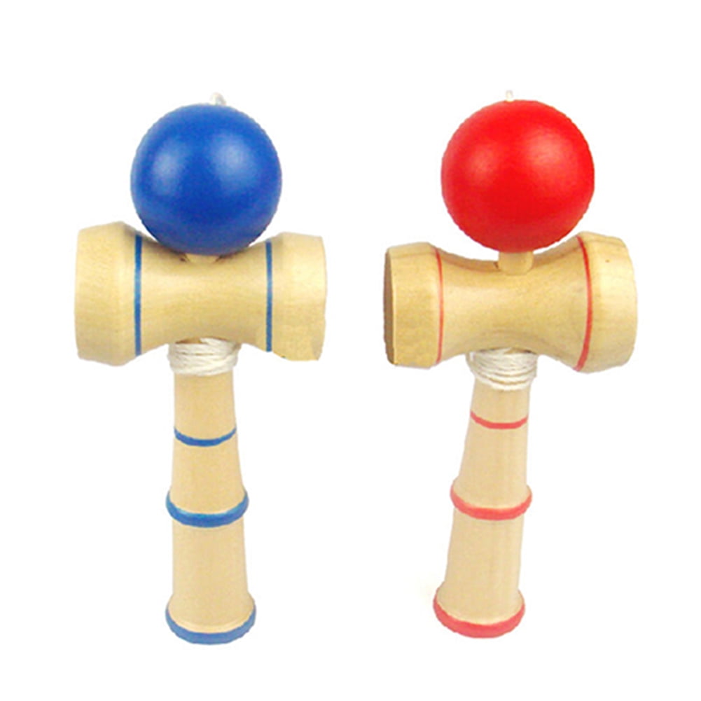 Traditional Japanese Game All Colourful Wood Kendama Ball Education Toy 