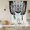 Black, variant on Crystal Chandelier Balloon Curtains for Bedroom/Front Door/Bathroom, Candle Abstract Luxury Modern Tie Up Curtains 63 Inch Length Light Filtering Kitchen Curtains Shades for Windows 46"x63"