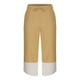 thumbnail image 4 of Pantalones largos para hombre, de lino, holgados, informales, de color liso, con cordón y cintura elástica, de poliéster., 4 of 6