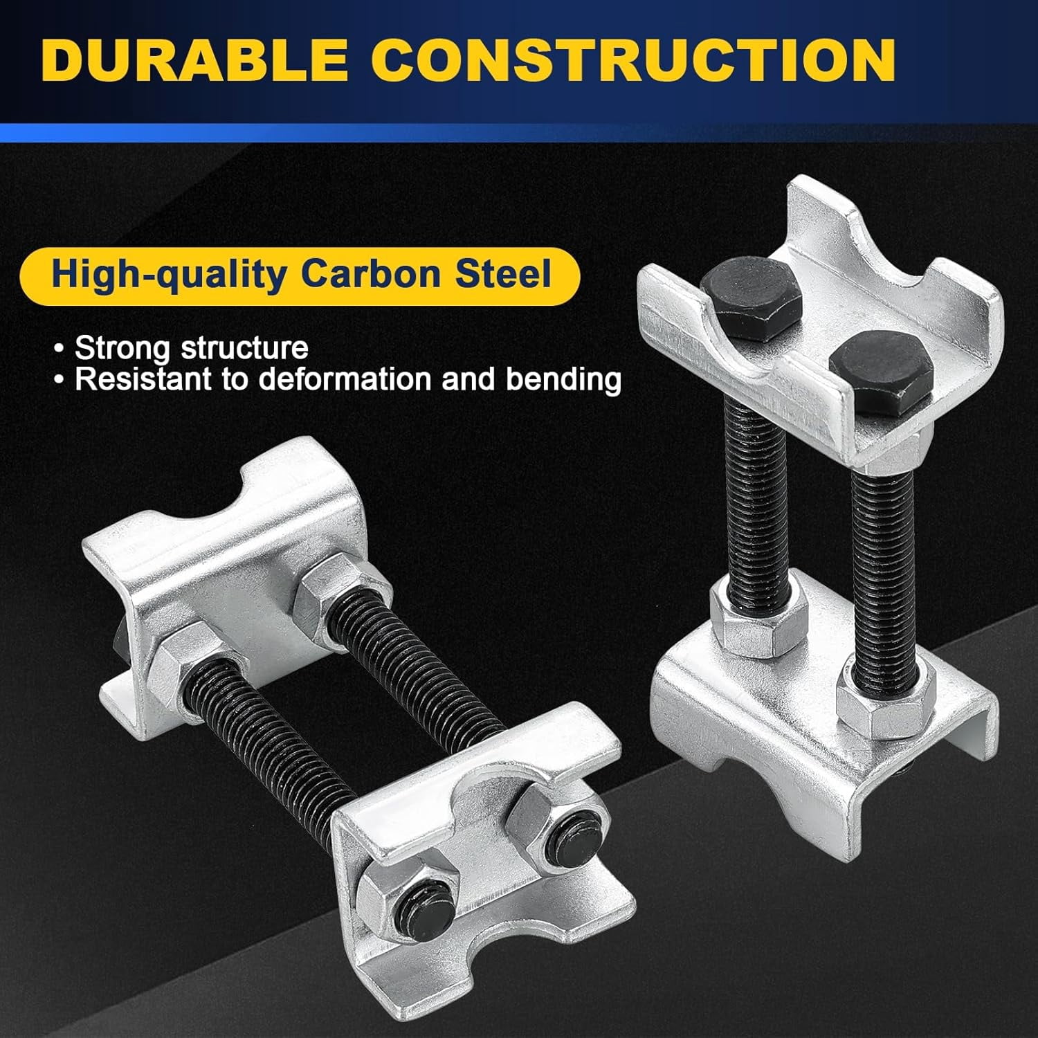 Adjustable 2-Way Coil Spring Spacers 4 Pack, 1”-2” Lift or Lower Spring Compressor Tool, Mini Coil Spring Booster for Car & Truck Shock Absorbers, Automotive Strut Accessories (4)